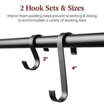 Best Choice 3ft Christmas Stocking Holder Stand with Hooks