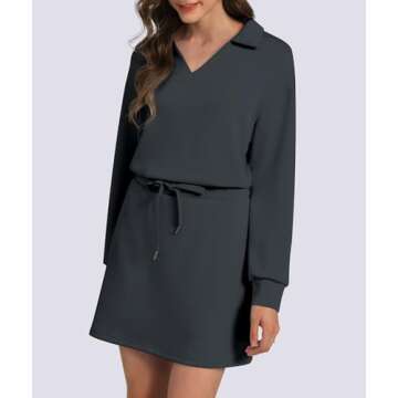 Casly Lamiit Womens 2 Piece Outfits Workout Tennis Skirt Sets Lounge Golf Suit Skorts with Pockets Loose Fit Casual Tops Jogging Sweatsuits Dark Grey XL