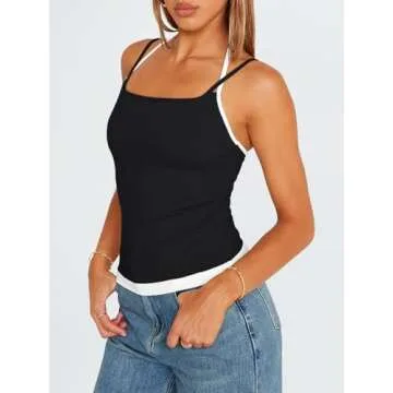 Trendy Queen Women's Y2K Camisole Adjustable Spaghetti Strap