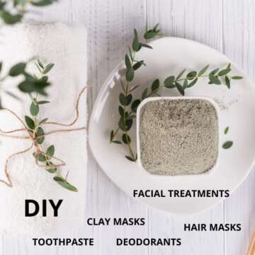 SMART SOLUTIONS Calcium Bentonite Clay Food Grade, 2 lb Pure Indian Healing Clay - All Natural for Internal and External Use | DIY Facial Treatments, Deodorants, Hair Masks