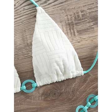 WDIRARA Women's Ring Halter Bikini: Stylish Two Piece Swimwear