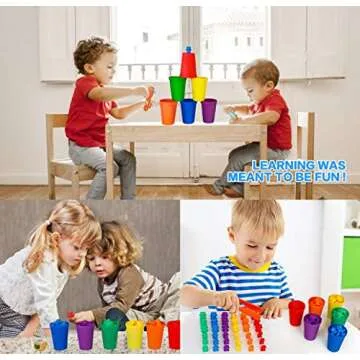 NEOROD Rainbow Counting Bears Educational Toy Set for Kids