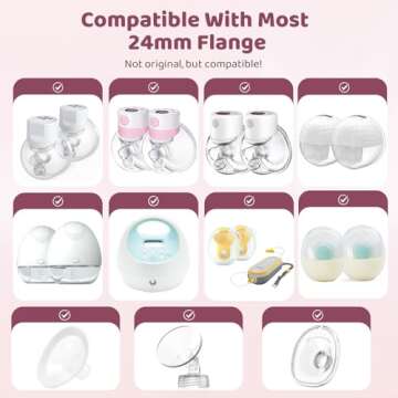 Nursi Luna Flange Inserts 10PCS 13/15/17/19/21mm for 24mm Flange/Shield of Most Pumps, Flange Sizing...