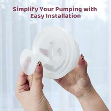 Nursi Luna Flange Inserts 10PCS 13/15/17/19/21mm for 24mm Flange/Shield of Most Pumps, Flange Sizing Kit Silicone Flange Insert, Breastfeeding Essentials Kit for New Moms