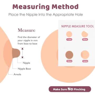 Nursi Luna Flange Inserts 10PCS 13/15/17/19/21mm for 24mm Flange/Shield of Most Pumps, Flange Sizing Kit Silicone Flange Insert, Breastfeeding Essentials Kit for New Moms