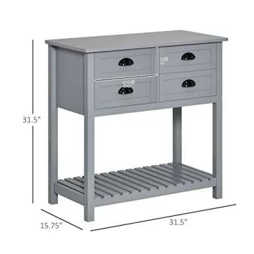 HOMCOM Coffee Bar Cabinet with Ample Storage Space