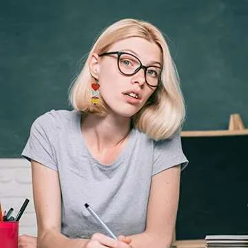 Pencil Earrings Teacher Earrings for Women Beaded Pencil Drop Dangle Earrings Back To School Jewelry Gifts for Teachers Appreciation Day (4pair)