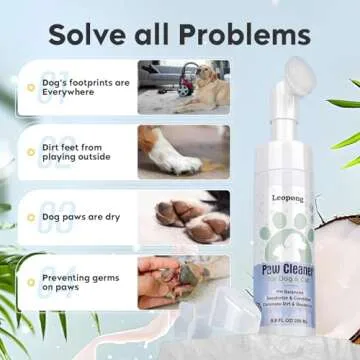 Leopong Dog Paw Care Kit- Dog Paw Cleaner for Dogs Large Medium Small XL Breed-Dog Paw Balm for Heals - Repairs & Restores Dry - Cracked Paws & Nose Dog Paw Protector for Pet Foot Washer Care