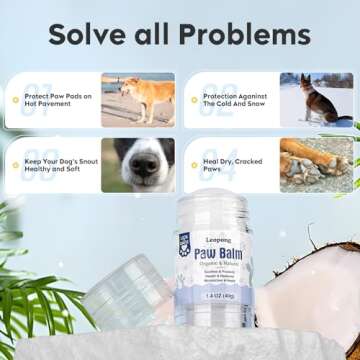 Leopong Dog Paw Care Kit- Dog Paw Cleaner for Dogs Large Medium Small XL Breed-Dog Paw Balm for Heals - Repairs & Restores Dry - Cracked Paws & Nose Dog Paw Protector for Pet Foot Washer Care