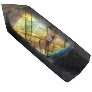 Rockcloud Labradorite Healing Crystal Point Wand