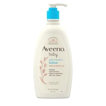 Aveeno Baby Daily Moisture Body Lotion for Sensitive Skin, Hypoallergenic Moisturizing Baby Lotion w...