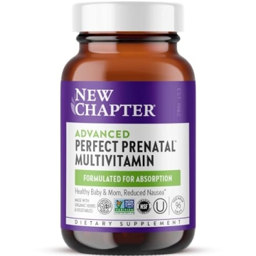 New Chapter Advanced Perfect Prenatal Vitamins, 96ct, Made with Organic, Non-GMO Ingredients for Hea...