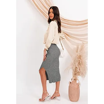 HERBATOMIA Elegant Women’s Midi Pencil Skirt - Stylish Comfort