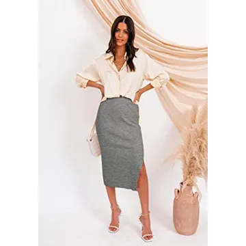 HERBATOMIA Elegant Women’s Midi Pencil Skirt - Stylish Comfort