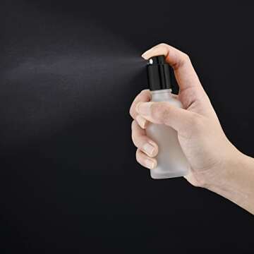 Tekson 1.7oz Frosted Glass Spray Bottle for Travel