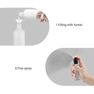 Tekson 1.7oz Frosted Glass Spray Bottle for Travel