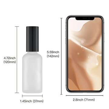 Tekson 1.7oz Frosted Glass Spray Bottle for Travel