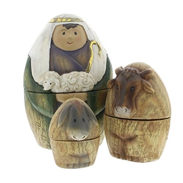 Roman Holy Family Nativity Nesting Dolls Set of 9