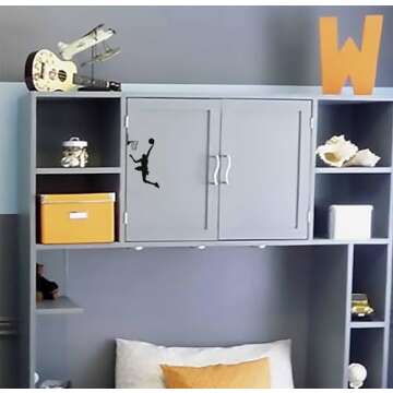 VT Basketball Stickers Dunking Player - Fun Room Decor