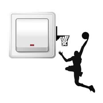 VT Basketball Stickers Dunking Player - Fun Room Decor