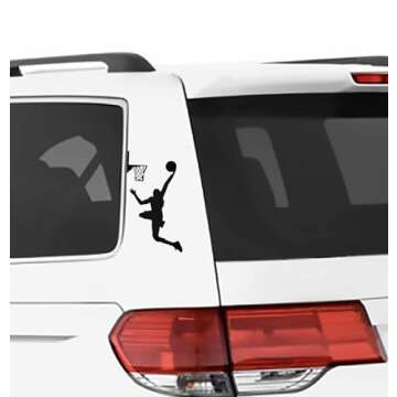 VT Basketball Stickers Dunking Player - Fun Room Decor