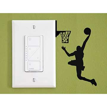 VT Basketball Stickers Dunking Player - Fun Room Decor