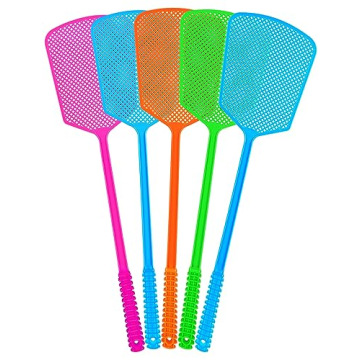 Durable 5 Pack Plastic Fly Swatter for Indoor and Outdoor Use