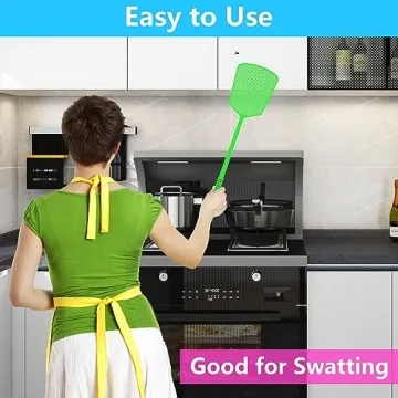 Durable 5 Pack Plastic Fly Swatter for Indoor and Outdoor Use