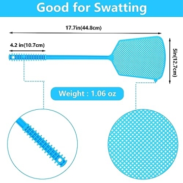 Durable 5 Pack Plastic Fly Swatter for Indoor and Outdoor Use