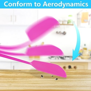 Durable 5 Pack Plastic Fly Swatter for Indoor and Outdoor Use