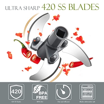 Ourokhome Manual Food Processor Vegetable Chopper Portable Garlic Mincer