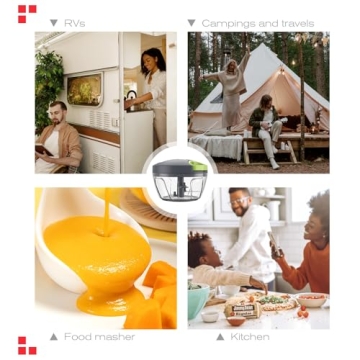 Ourokhome Manual Food Processor Vegetable Chopper Portable Garlic Mincer