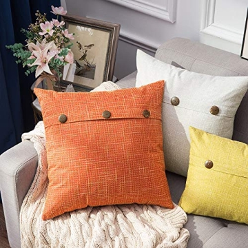 MIULEE Decorative Linen Throw Pillow Covers Set of 2