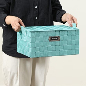 Stylish Motifeur Woven Storage Baskets Set of 3 Green