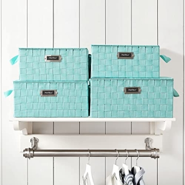 Stylish Motifeur Woven Storage Baskets Set of 3 Green