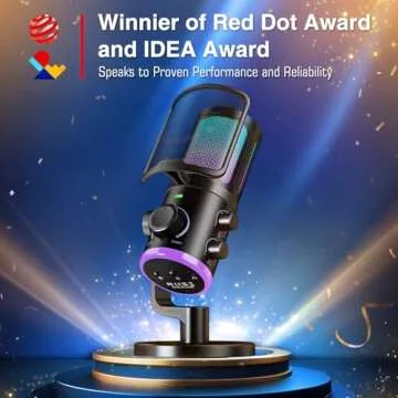 FIFINE Gaming PC Microphone, USB Streaming Microphone with Game Chat Balance, Computer Condenser Des...