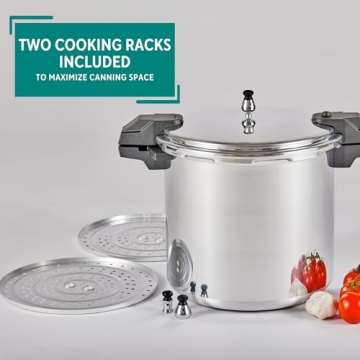 Mirro 22 Quart Pressure Canner for Safe Food Preservation
