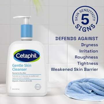 Cetaphil Gentle Skin Cleanser, 2 oz Hydrating Face Wash