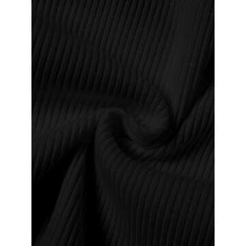 Remidoo Women's Asymmetrical Hem Ribbed Knit Backless Halter Crop Tank Top Black Small Black Small