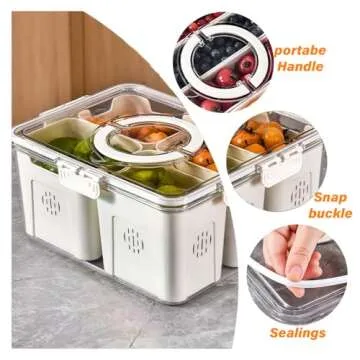 YFUIF Portable Storage Containers for Fresh Fruits