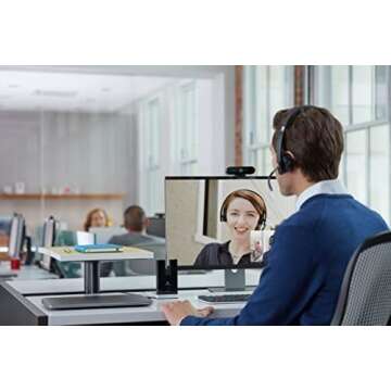 Logitech BRIO Ultra HD Webcam for Video Conferencing Recording and Streaming (Black) (Renewed)