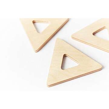 Earthtiles Wooden Magnetic Tiles by Big Future Toys - 32 Pc Set, Natural Birch| Montessori Toys | Sensory Toys | Wooden Magnetic Blocks | STEM Building Toys | Wooden Blocks for Toddlers| Toddler Toys