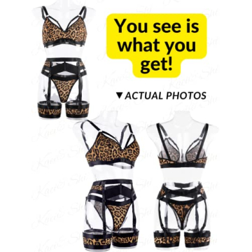 Kaei&Shi Sexy 4-Piece Lingerie Set for Women