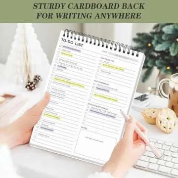 To Do List Notepad-Daily Planner Notepad 104 Pages Task Planner, 6.7" x 9.8" To Do List Notebook with Checklist Productivity Planning Pad Perfect for Work Office Home
