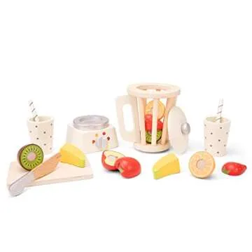New Classic Toys Wooden Smoothie Set - Pretend Play Toy for Kids Cooking Simulation Educational Toys...