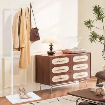 YheenLf Coat Rack Freestanding with Rock Slab Base, Metal Entryway Furniture, Hanger Stand Suitable ...