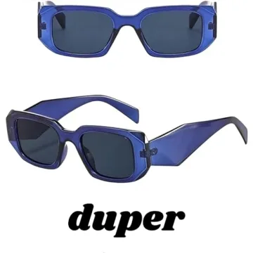 Trendy Blue DUPER Sunglasses Y2K Style UV Protection