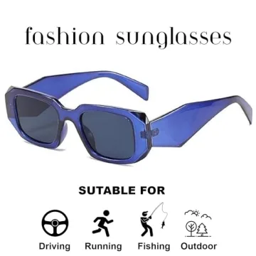 Trendy Blue DUPER Sunglasses Y2K Style UV Protection