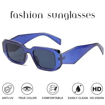 Trendy Blue DUPER Sunglasses Y2K Style UV Protection
