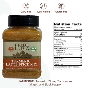Pride of India Turmeric Latte Spice Mix for Healthier Lattes